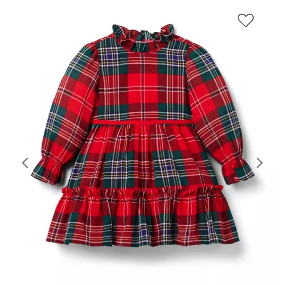 Janie and Jack Red Plaid Kids Dress